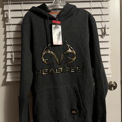 Brand New REALTREE Men's Hooded Sweatshirt Heather Hoodie sz Med