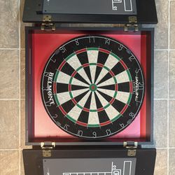 Javelin sports belmont bristle dartboard and cabinet
