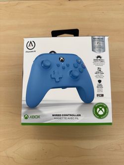 PowerA Wired Controller for Xbox Series X|S - blue, gamepad, video game/gaming controller, works with Xbox One, Officially Licensed