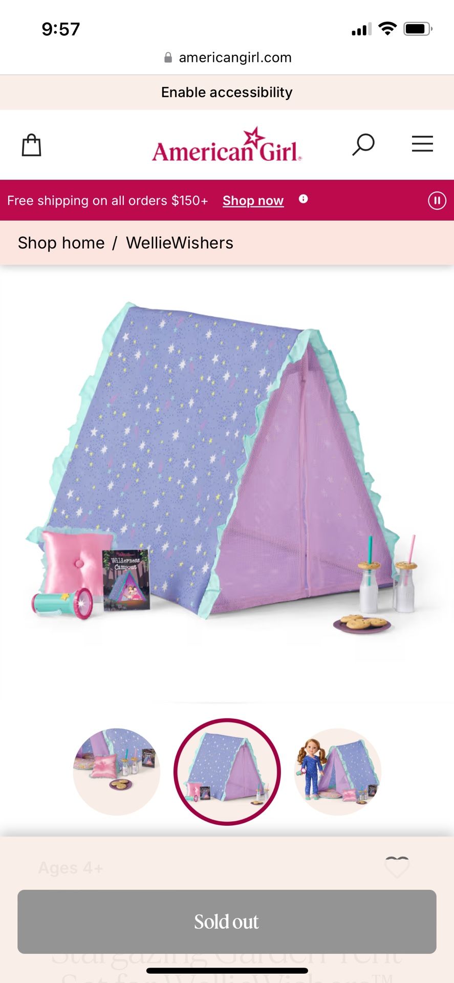 American Girl Doll Tent