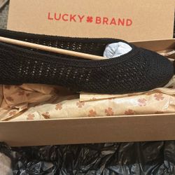Lucky Brand Daneric Knit Flats Woven. NEW IN BOX