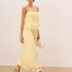 Commense Yellow Two-piece Semi-formal Set