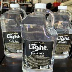 3 One-Gallon Containers of 99% Pure Paraffin Liquid Wax – Soft Light Brand  