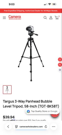 Camera tripod - like new