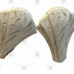 2 VINTAGE SHELL SHAPED SCARF (Window Treatment )HOLDERS  