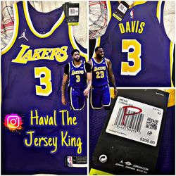 Los Angeles Lakers Anthony Davis Jordan Brand Purple 2020/21 Authentic Jersey
