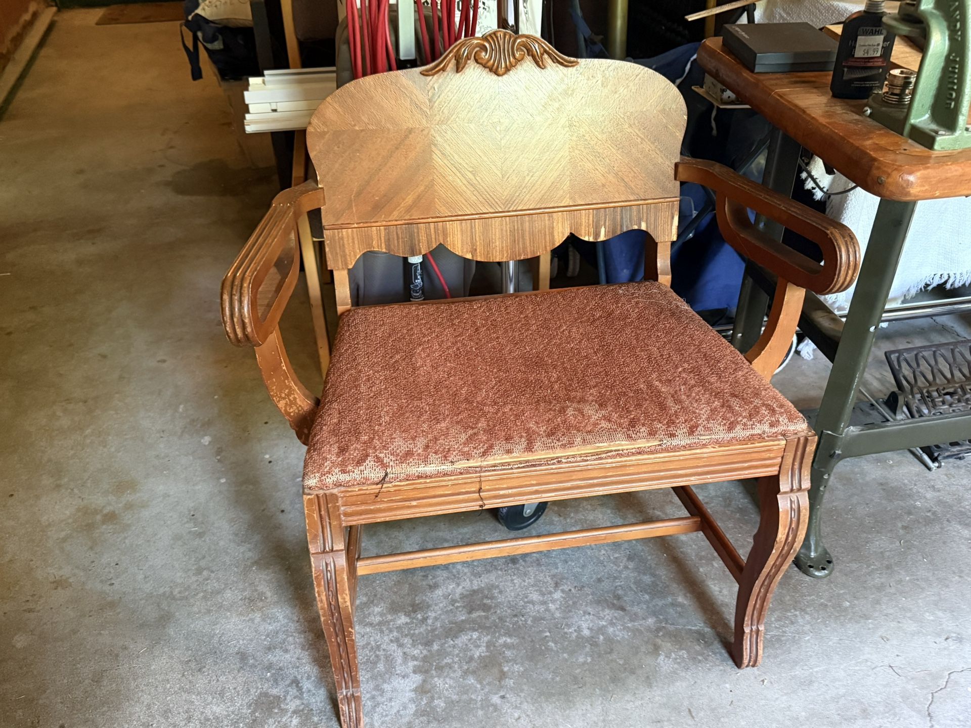 Antique Prayer Chair Depression Era
