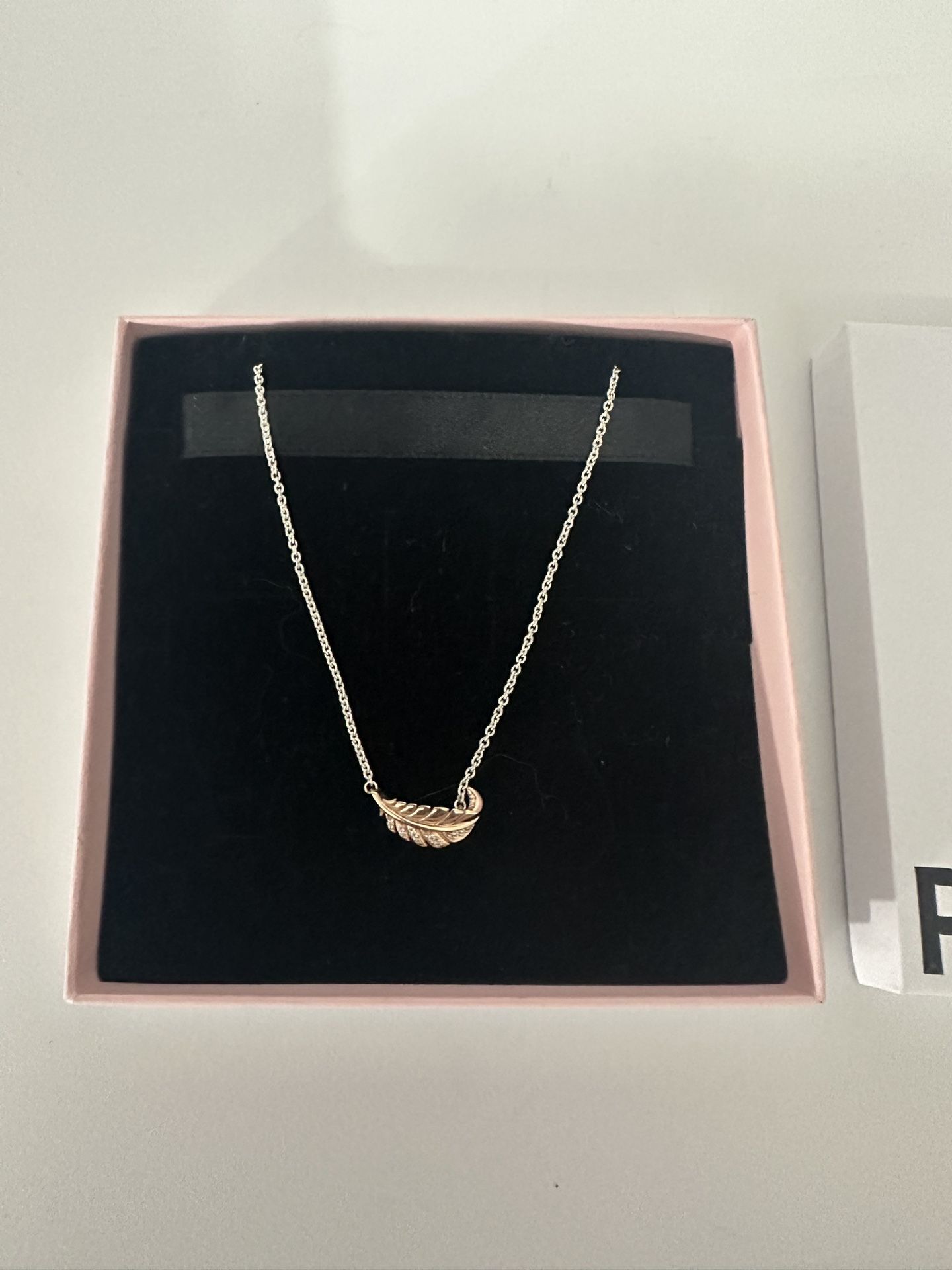 Pandora Feather Necklace New In Box