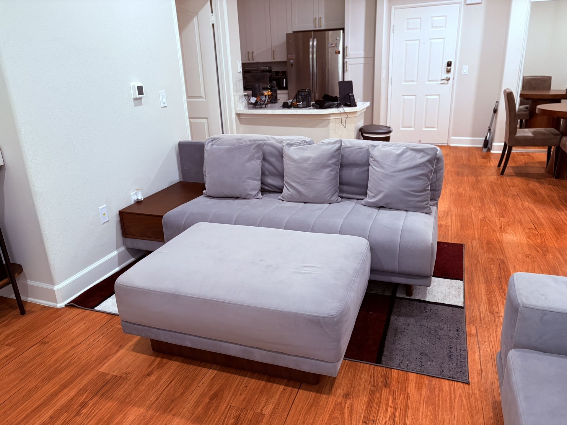 Gray Couch w/ One-Person Seat and Ottoman (Original -$2500) | CASH ONLY