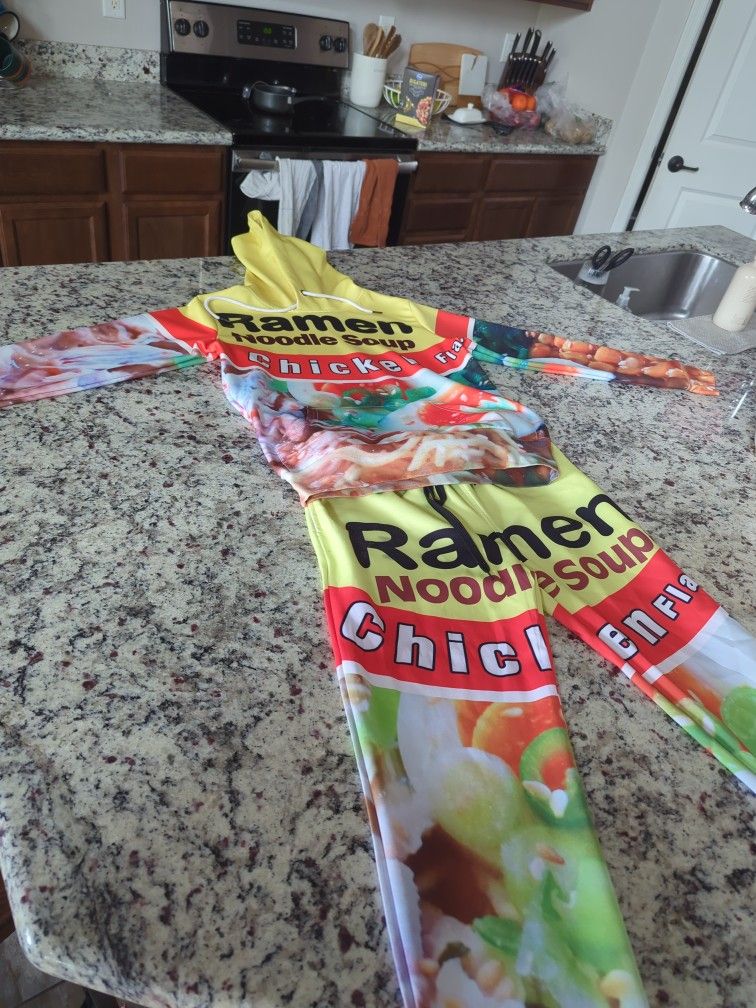 Ramen Noodle Sweat Suit Costume