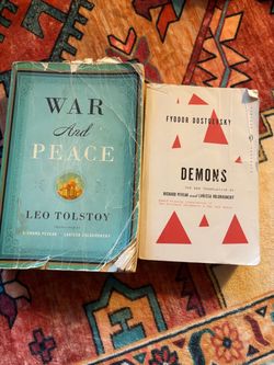 War and Peace & Demons Hardcover Book Set USED