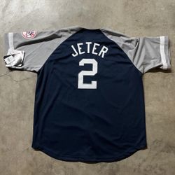 BNWT Vintage MLB New York Yankees Derek Jeter #2 Majestic Baseball Jersey XL