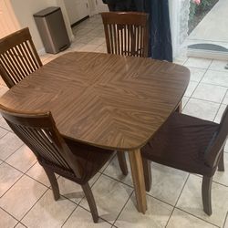 Six Seater Dining Table Set With Matching Chairs And Seat Covers