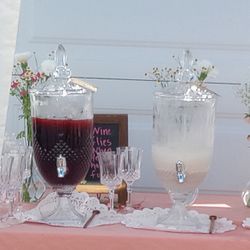 2 Godinger Iced Beverage Dispenser, Dublin Crystal Collection 