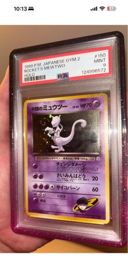 PSA 9 Rocket's Mewtwo Holo Japanese Gym 2 1999