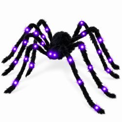 Giant Halloween Spider Decoration with LED Lights