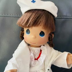 Loving Touch Precious Moments Nurse Vinyl Doll, Brunette