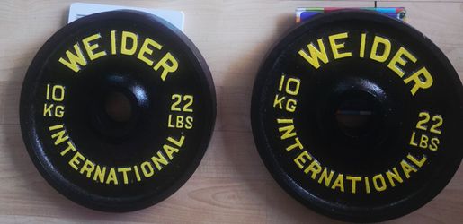 (2) 22 lbs Olympic Metal Plates