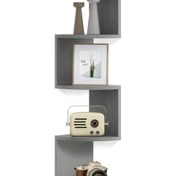 Corner Shelf Wall Mount, 5-Tier Floating Corner Bookshelf