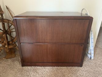 Solid Cherry Wood Filing Cabinet 