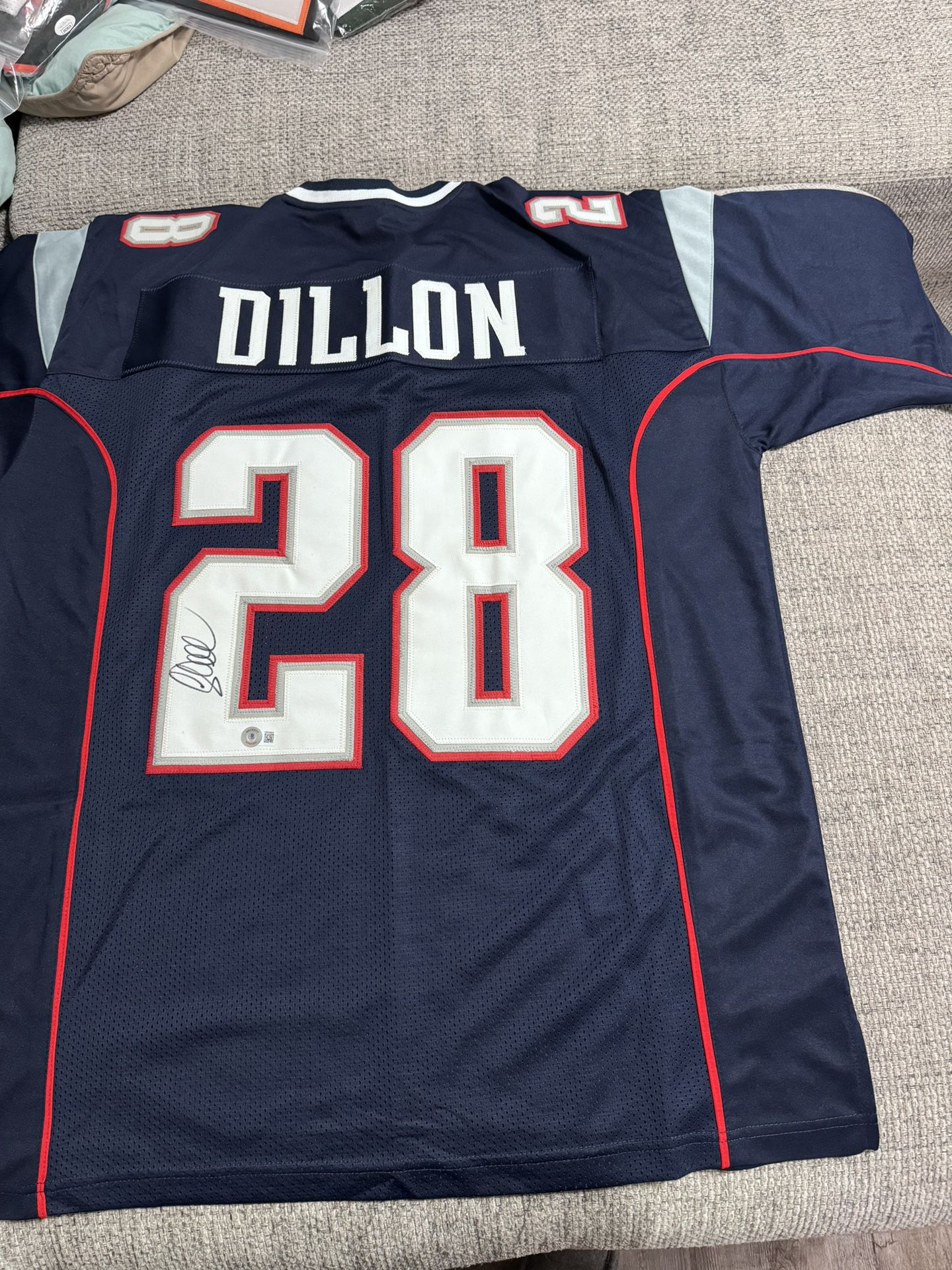 Corey Dillon Signed Autograph Custom Jersey - New England Patriots 