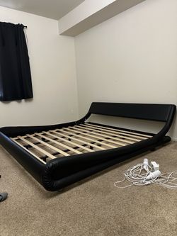 King size sleigh bed frame