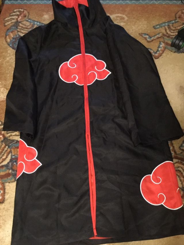 Naruto Shippuden Akatsuki Cloak Robe Anime Halloween Costume