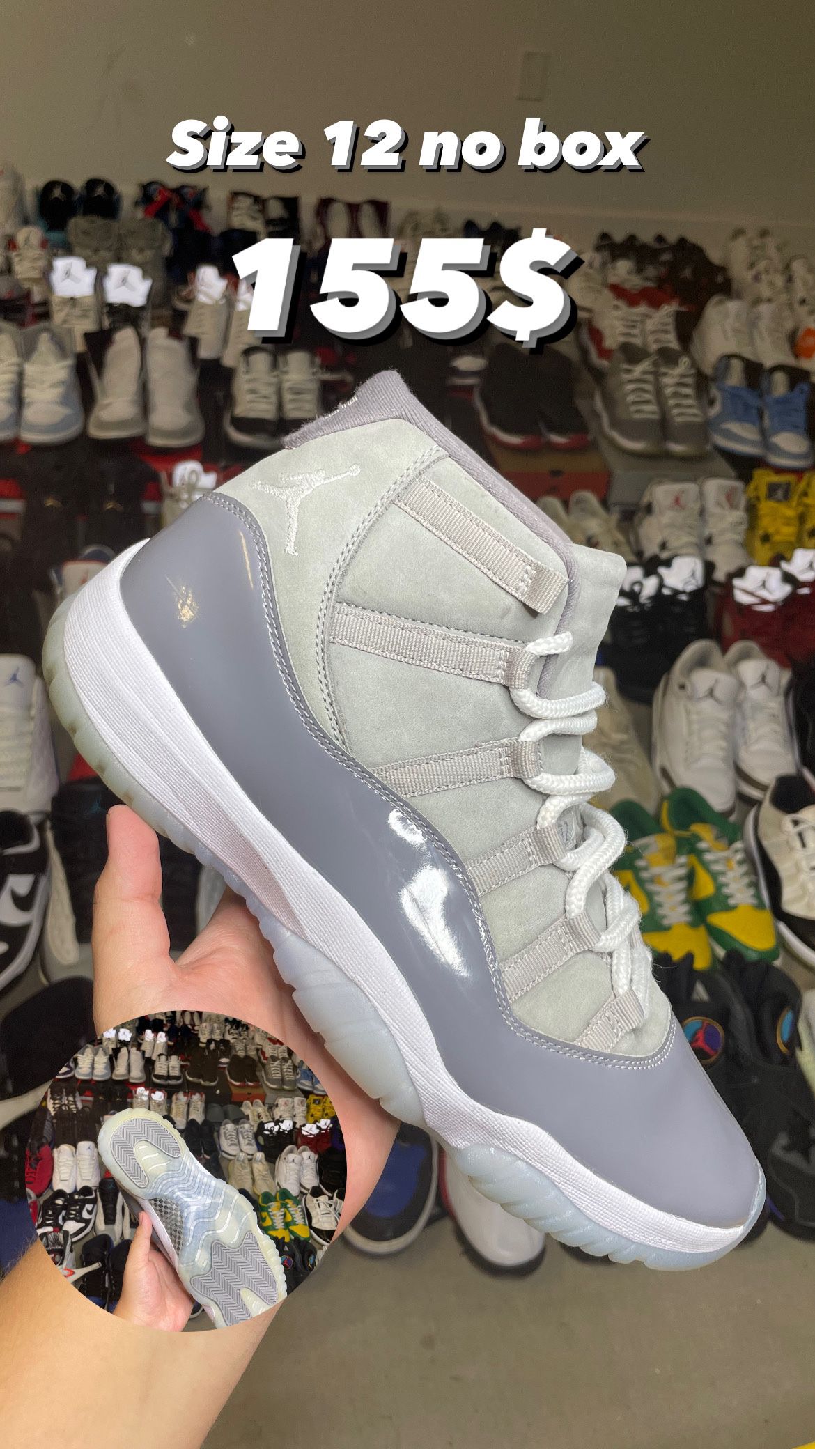 Jordan 11 Cool Grey Size 12 