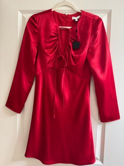 Gianni Bini Red Satin Mini Dress