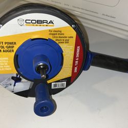 NEW COBRA 25 Ft Power Pistol-Grip Drum Auger (Never Used)
