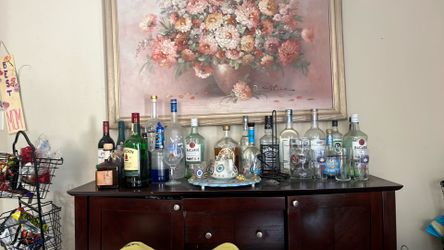 Wooden buffet table