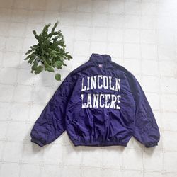 Vintage Russell Athletic Lincoln Lancer Full Zip Windbreaker