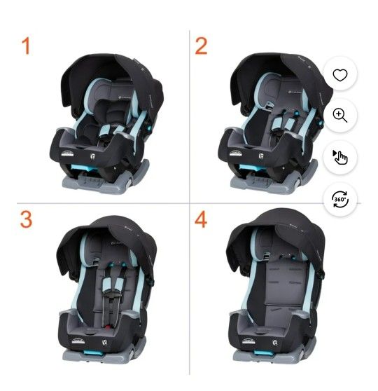4 In 1 Car Seat With Canopy (New In Box)