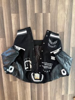 Smoke Rise Black Varsity Letterman Jacket
