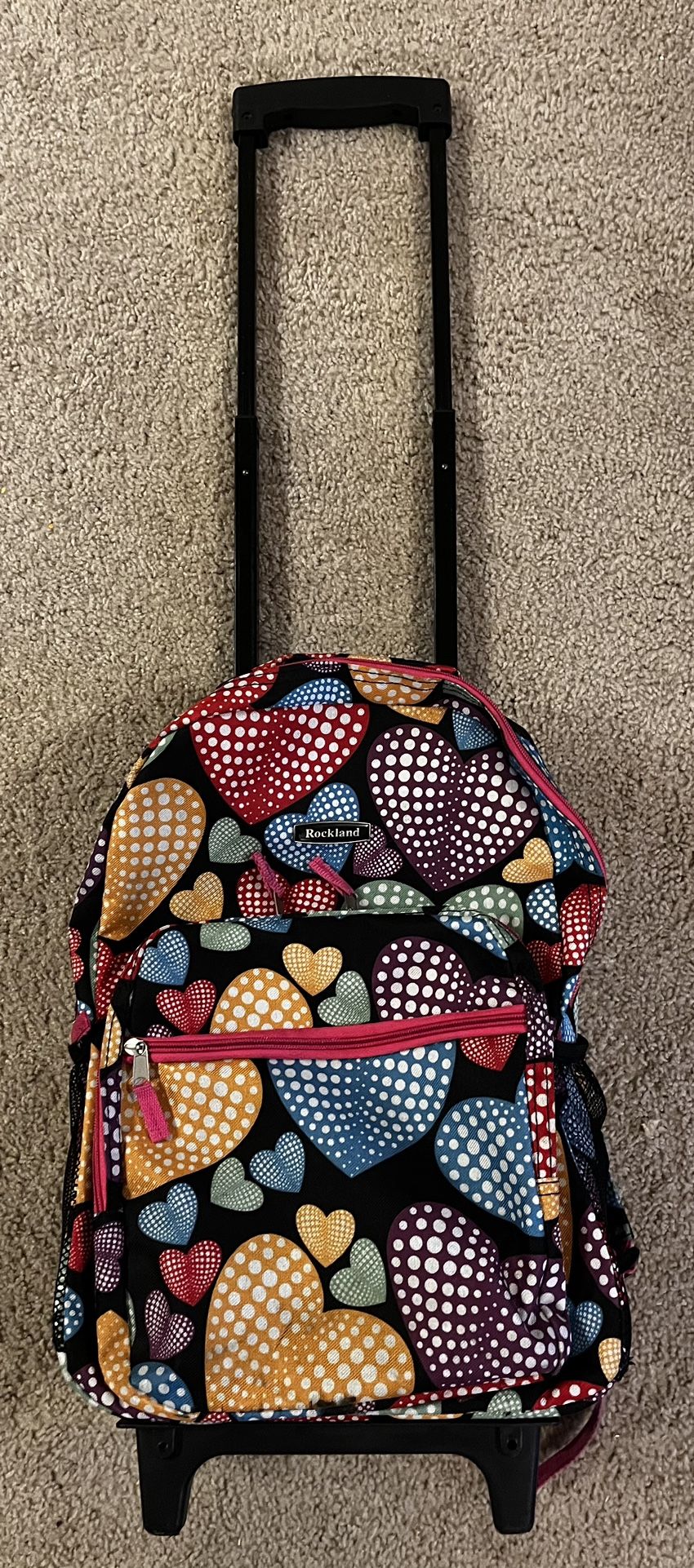 Backpack Rolling Girls w/ Hearts