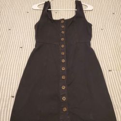 Button Down Black Dress