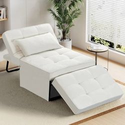 New 74inch Convertible Sofa Bed Beige,4-in-1 Folding Sofa
