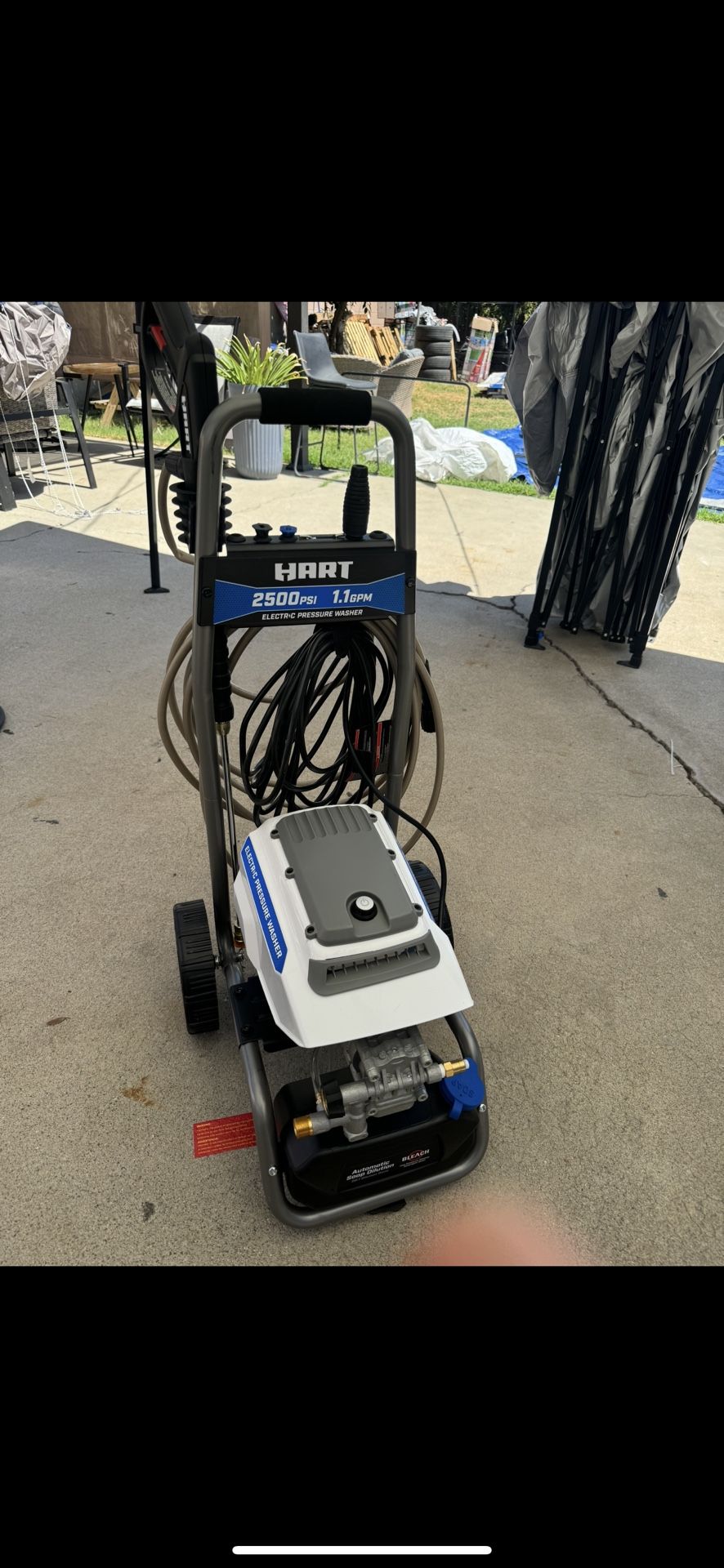 HART 2500 PSI at 1.1 GPM 120V Electric Brushless Cold Water Pressure Washer