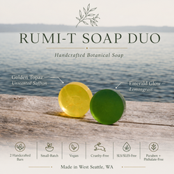Handmade Organic Saffron & Lemongrass Bar Soaps - Local Artisan (Set of 2)