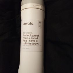 Owala FreeSip Insulated Stainless Steel Water Bottle with Straw for Sports and Travel, BPA-Free, 24 oz. White 