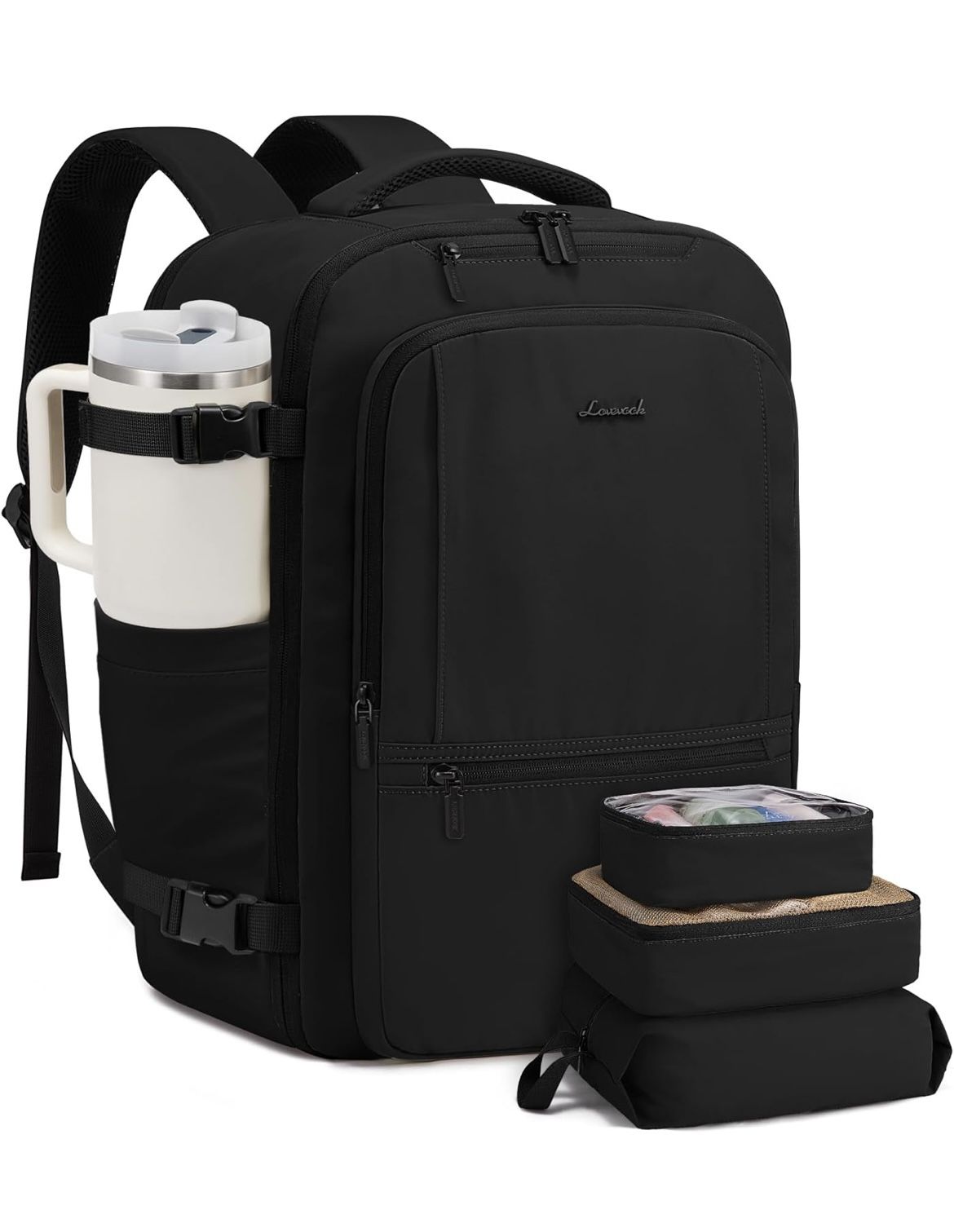 LOVEVOOK Travel Backpack for Women & Men, 60L Large Carry On Backpack Airline Approved, TSA Personal Item Weekender Bag, Water Resistant Laptop Backpa