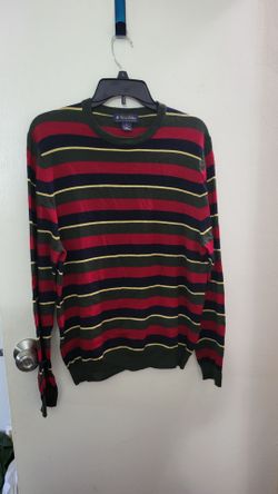 Brooks Brothers Men’s Striped Crewneck Sweater - Red/Green/Navy/Yellow