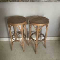 Two Wooden Stools 