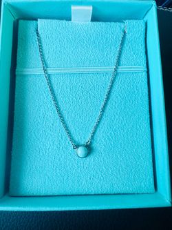 Sterling Silver Necklace w/ Turquoise Pendant. Tiffany & Co.
