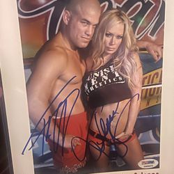 PSA DNA JENNA JAMESON & TITO ORTIZ SIGNED UFC WWE PHOTO