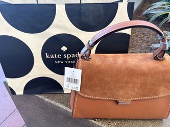 Kate Spade medium satchel suede warm ginger NWT ac-01-020
