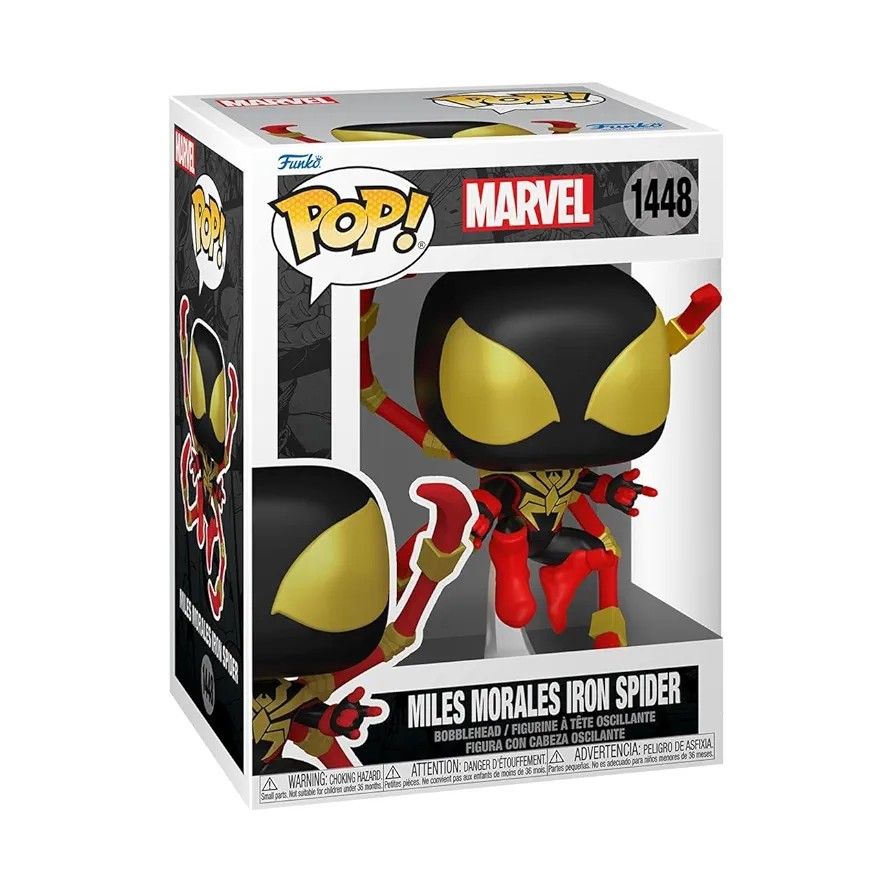 Funko POP Marvel: Spider-Man Comics - Miles Morales Iron Spider - 1/6 Odds for Rare Chase Variant - Marvel Comics - Collectable Vinyl Figure - Gift Id