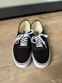 Vans Authentic Shoe Black Canvas Men Size 10