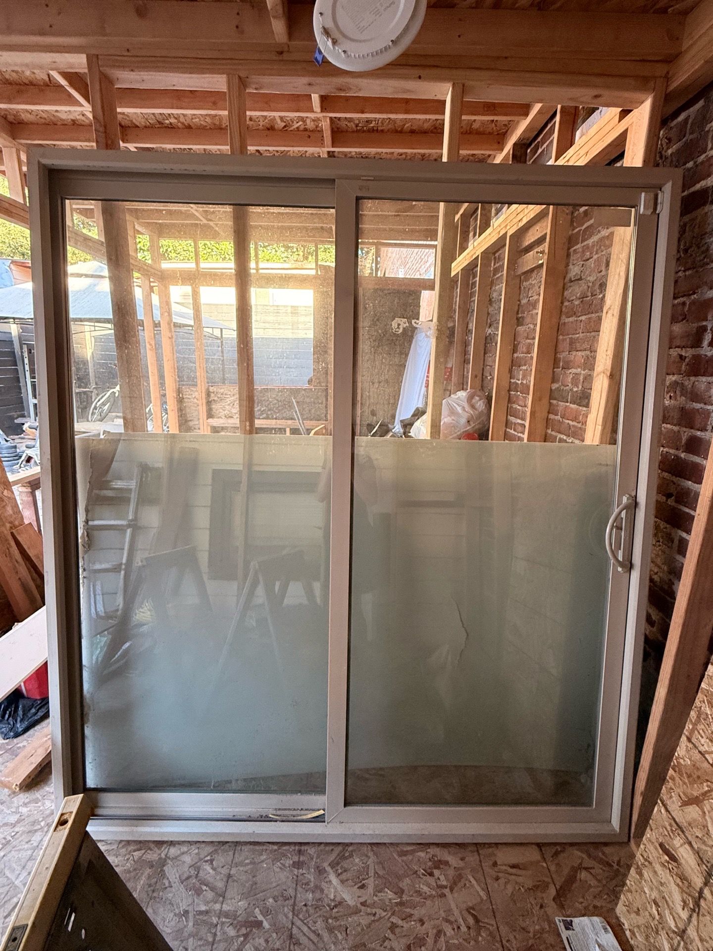 Standard two-panel sliding patio door