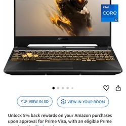 ASUS 2021 TUF Gaming Laptop, 15.6" 144Hz FHD IPS Display, 11th Gen Intel Core i7-11800H (up to 4.60Ghz), GeForce RTX 3050, 16GB DDR4 RAM, 1TB PCle NVM